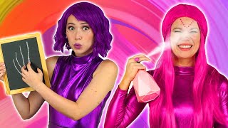 SUPER POPS TRY NOT TO FLINCH CHALLENGE Totally TV Challenges [upl. by Annauqaj812]