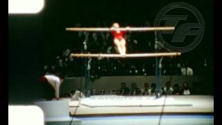 Tokyo 1964 VERA CASLAVSKA Uneven Bars GYMNASTICS Amateur Footage [upl. by Lalita]