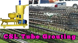 CSL pipe grouting with Grouting Machine [upl. by Laro152]