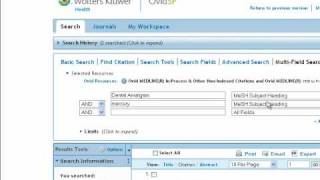 Medline OVID  Advanced search [upl. by Paulsen375]