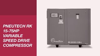 PneuTech RK 1575HP Variable Speed Drive Compressor  FluidAire Dynamics [upl. by Aicnatsnoc]