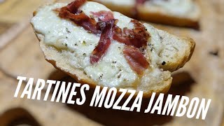 TARTINES SALÉES JAMBON FROMAGE 🥖🧀🥓RECETTE FACILE RF18 [upl. by Acysej]