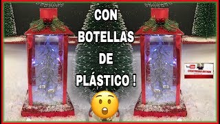 DIY con BOTELLAS DE PLASTICO NO LAS TIRES HAS ADORNOS NAVIDEÑOS FÁCIL Y RÁPIDO [upl. by Helas]