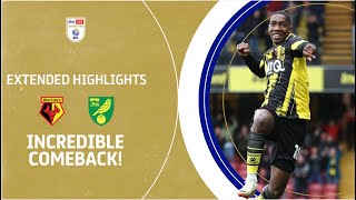 INCREDIBLE COMEBACK  Watford v Norwich City extended highlights [upl. by Creighton]