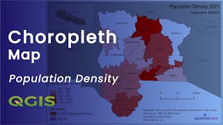 How to make Choropleth map in QGIS Population Density  Relative Quantitative Data Visualization [upl. by Annoj]