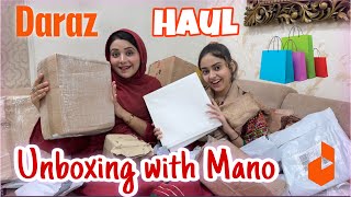 Daraz se shopping 🛍️meri aur Mano ki🤩UnboxingDaraz Haul [upl. by Ssilem]