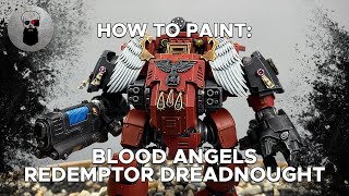 Contrast How to Paint Blood Angels Redemptor Dreadnought [upl. by Earl]