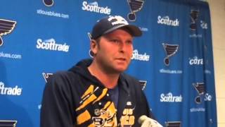 Martin Brodeur talks after first practice with Blues [upl. by Amsden]