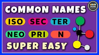 Common Names Iso Sec Tert Neo n  Organic Chemistry [upl. by Gabey]