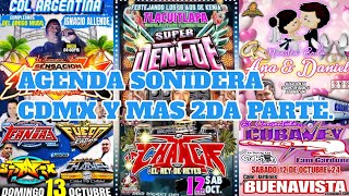 agenda sonidera fechas sonideras del 12 al 16 de octubre 2024 bailes sonideros cdmx y mas [upl. by Selec]