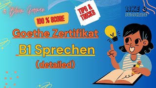 B1 Sprechen Teil 1 Tips amp Tricks  Goethe Zertifikat B1 Sprechen Teil1  B1 Sprechen Structure [upl. by Eclud883]