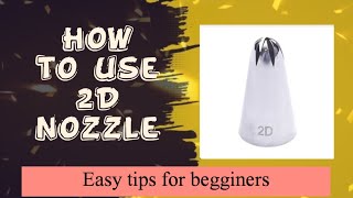 How to use 2D nozzle tip for beginnerscake decorating for beginners [upl. by Kahler]