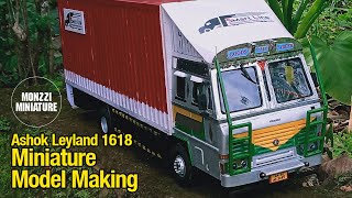 Ashok Leyland 1618 Miniature Making  Monzzi Miniature [upl. by Peatroy]