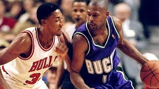 Bulls vs Bucks  1996 in Chicago 7210 season [upl. by Paulita398]