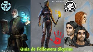 Guia Skyrim  Followers de guildas  Guia de followers PT 1 [upl. by Hgielrebma901]