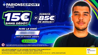 Code promo Parions Sport En Ligne 15€ de freebets offerts SANS CB sans dépôt  Bonus foot [upl. by Mungo428]