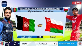 🔴Live Afghanistan vs Oman Live World Cup  AFG vs OMN Live Match Today  T20 WC 2024 cricketlive [upl. by Aseiram451]