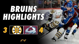 Bruins vs Avalanche Highlights Bostons Offense Cannot Keep Up During Shootout Loss To Avs [upl. by Marigolde]