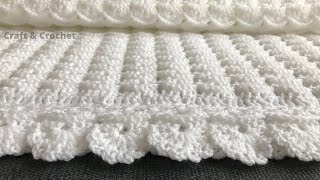 Easy crochet baby blanket craft amp crochet blanket pattern 2707 [upl. by Ydnas]