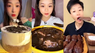 ASMR Chinese Variety of Creamy Chocolate Dessert🍩🥧Eating Choco Lava CakeIcecream cake mukbang [upl. by Pero]