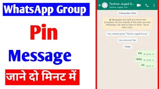 WhatsApp group me message pin kaise kare star WhatsApp message how to pin WhatsApp group message [upl. by Nnairb]