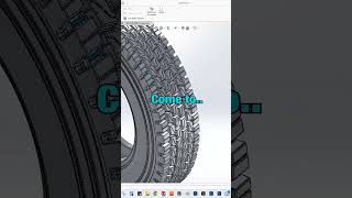 High Detailed 3D Modeling  Tyre  Solidworks [upl. by Fonzie]