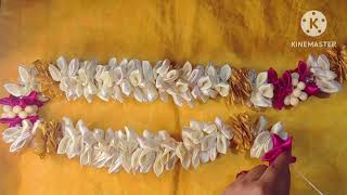 How To Make Ribbon Garland  Beautiful Mala Garland  Ribbon Mala SUJATA DAS [upl. by Jules]