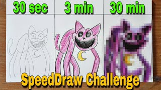 Drawing CATNAP in 30 sec 3 min 30 min  Poppy Playtime Chapter 3 [upl. by Yatnahc]