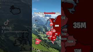 How Many Communists died in Europe geography map europe mapping [upl. by Aidualk294]