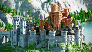 Massive Minecraft Castle  A Minecraft Castle Timelapse 2k60fps [upl. by Wolford435]