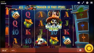 Esqueleto Mariachi Slot Machine HUGE WIN [upl. by Nelluc817]