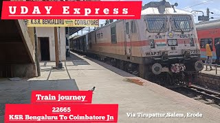 22665  KSR Bengaluru To Coimbatore Junction  UDAY Express  Train Journey [upl. by Basset57]