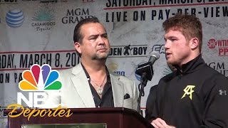 Canelo Alvarez habla tras vencer al Perro Angulo  Boxeo  NBC Deportes [upl. by Doownil]