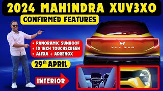 Mahindra XUV3XO 2024 CONFIRMED Features  XUV300 Facelift  Tata Nexon Rival  Launch amp Price🔥 [upl. by Relda994]