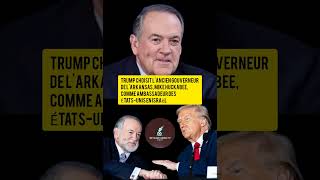 Trump choisit lancien gouverneur de lArkansas Mike Huckabee comme ambassadeur des [upl. by Ariaes]