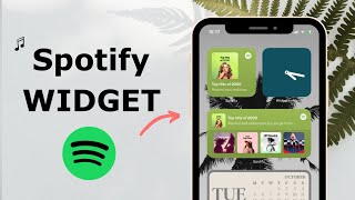 New Official Spotify Widget for iPhone  How to download and use the new Spotify Widget [upl. by Norrahc458]