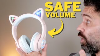 Tested iClever Cat Ear Kids Bluetooth Headphones Review [upl. by Aerdnuahs]