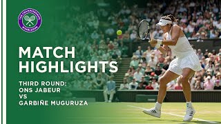 Ons Jabeur vs Garbiñe Muguruza  Third Round Highlights  Wimbledon 2021 [upl. by Ingaborg]