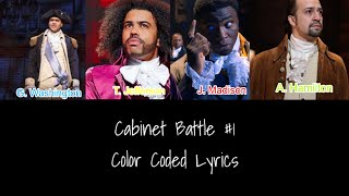 Cabinet Battle 1  Hamilton  Color Coded Lyrics 22 [upl. by Capon54]