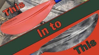 How to Camouflage Kayak Paddles with Spray Paint [upl. by Aneeras]