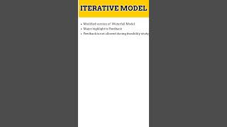 shorts Iterative Model  SDLC Model [upl. by Michi]