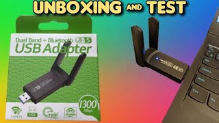 Fenvi WiFi USB 1300Mbps Dual Band and Bluetooth USB Unboxing and Installation Guide 2023 [upl. by Anerres27]