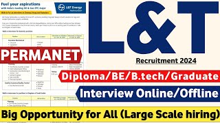 LampT Recruitment 2024  Permanent  DiplomaBEBtech  Job Vacancy 2024  LampT Jobs 2024  Mnc Jobs 🔥 [upl. by Gauldin]