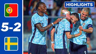 🔴Portugal vs Sweden HIGHLIGHTS 5–2 Bruno Fernandes goal and assist [upl. by Eelsnia]