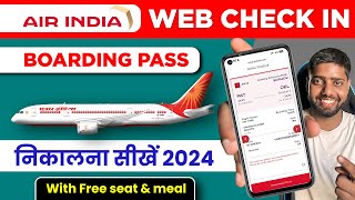 air india web check in process  how to do web check in air india  air india boarding pass kaise [upl. by Ettelorahc]