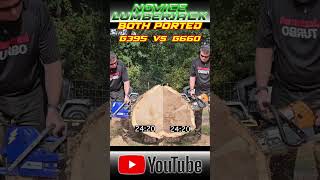 Ported g395 vs Ported g660 shorts stihl husqvarna holzfformachainsaw [upl. by Shantee]