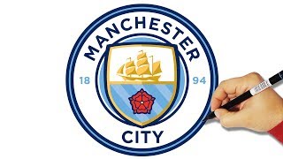 How to Draw Manchester City FC LOGO [upl. by Algar430]