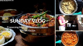 Meghana Boneless Chicken Biryani Recipe  Sunday Vlog  Sravyas Channel vlog7 [upl. by Ymer957]