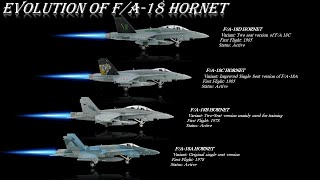 Evolution of FA18 Hornet FA18A to Block III Advanced Super Hornet [upl. by Rabka324]