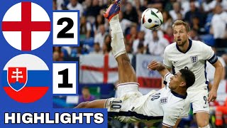 Jude Bellingham BICYCLE KICK ⚪️England vs Slovakia 21 All GOALS amp Extended HIGHLIGHTS EURO 2024 [upl. by Sidonius]